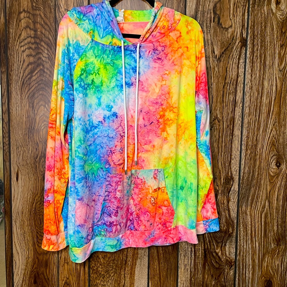 Buttery soft BiBi brand tie dye hoodie XL